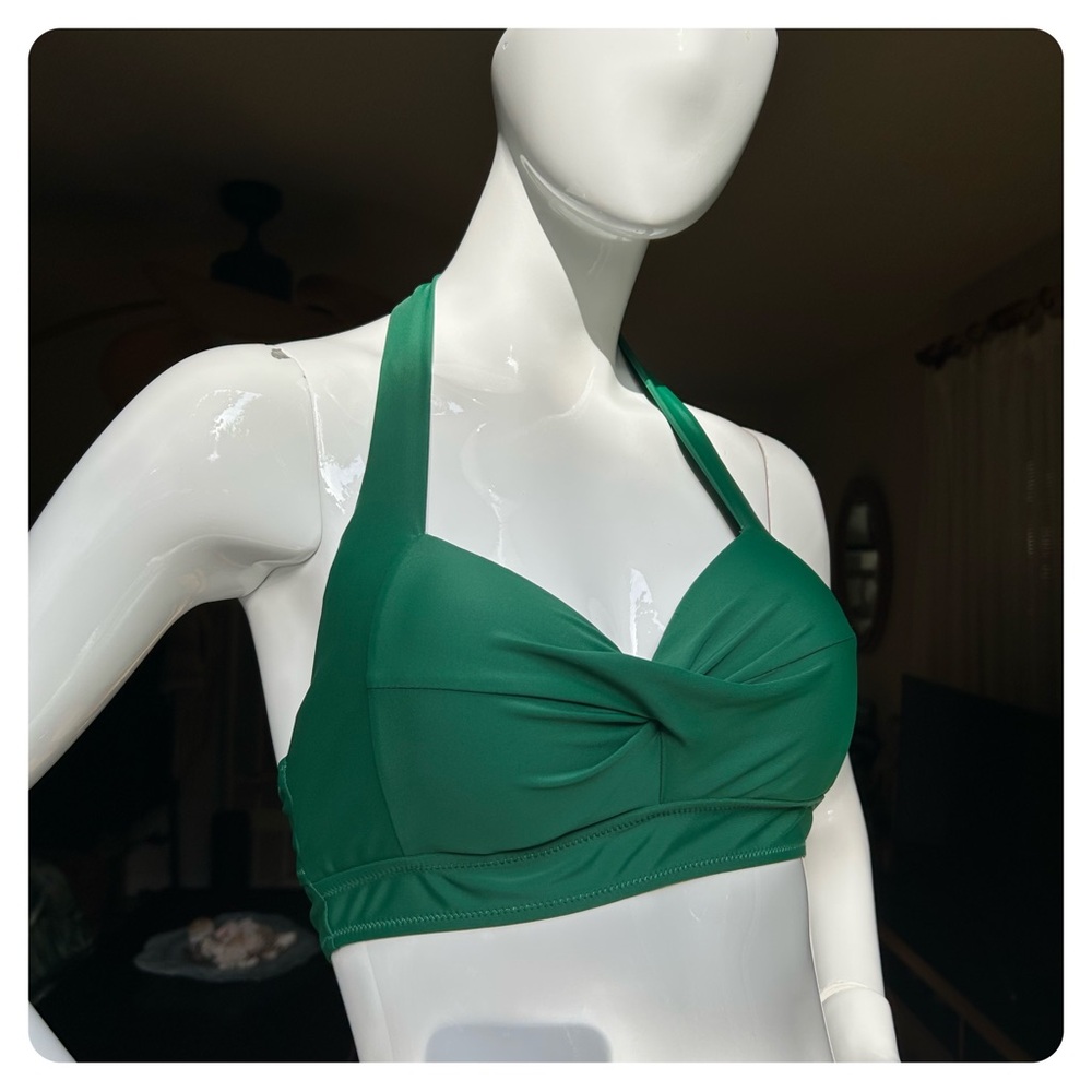 Green bikini top